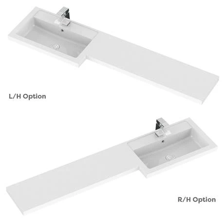 Apollo2 1500 Gloss Grey Combination Furniture Pack (excl. Pan + Cistern) w. Matt Black Handles 2 Apollo2 1500 Gloss Grey Combination Furniture Pack (excl. Pan + Cistern) w. Matt Black Handles - Image 2