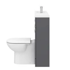 Apollo2 1100mm Gloss Grey Slimline Combination Furniture Pack (Excludes Pan + Cistern) -Bathroom Suites Sales APS1100G D5 460