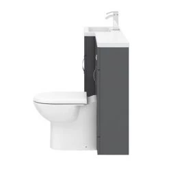 Apollo2 1500mm Gloss Grey Combination Furniture Pack (Excludes Pan + Cistern) -Bathroom Suites Sales APS1500G D5 460