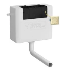 Arezzo 1100 Matt Blue Semi-Recessed Square Combination Vanity Unit (Brushed Brass Flush & Handles) -Bathroom Suites Sales AZ11BBRSH d5 460