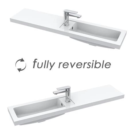 Arezzo 1100 Matt Green Slimline Combination Vanity Unit (Chrome Flush & Handles) 5 Arezzo 1100 Matt Green Slimline Combination Vanity Unit (Chrome Flush & Handles) - Image 5