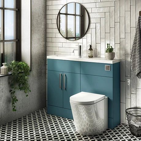 Arezzo 1100 Matt Green Slimline Combination Vanity Unit (Chrome Flush & Handles) 1 Arezzo 1100 Matt Green Slimline Combination Vanity Unit (Chrome Flush & Handles)