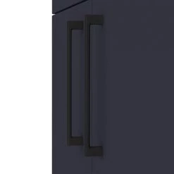 Arezzo Blue Floor Standing Vanity Unit, Tall Cabinet + Toilet Pack with Black Handles 9 Arezzo Blue Floor Standing Vanity Unit, Tall Cabinet + Toilet Pack with Black Handles -Bathroom Suites Sales AZBBKFSP1 n d3 460