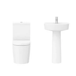 Arezzo B-Shaped Shower Bath Suite - 1700mm -Bathroom Suites Sales AZBBS d3 460