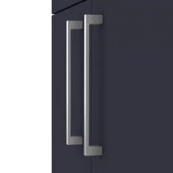 Arezzo Blue Floor Standing Vanity Unit, Tall Cabinet + Toilet Pack with Chrome Handles -Bathroom Suites Sales AZBCHFSP1 d3 460