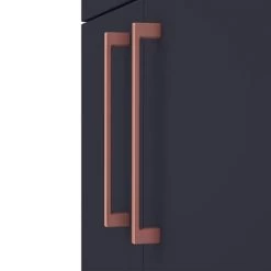 Arezzo Blue Floor Standing Vanity Unit, Tall Cabinet + Toilet Pack with Rose Gold Handles 9 Arezzo Blue Floor Standing Vanity Unit, Tall Cabinet + Toilet Pack with Rose Gold Handles -Bathroom Suites Sales AZBRGFSP1 d3 460