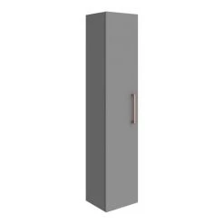 Arezzo Grey Floor Standing Vanity Unit, Tall Cabinet + Toilet Pack with Rose Gold Handles -Bathroom Suites Sales AZGRGFSP1 ND6 460