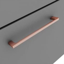 Arezzo Grey Wall Hung Sink Vanity Unit + Toilet Package with Rose Gold Handle -Bathroom Suites Sales AZGRGWHP1 d3 460