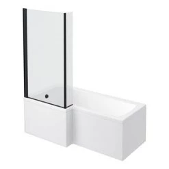 Arezzo L-Shaped Shower Bath Suite - 1700mm with Blue Vanity Unit + Square Toilet 8 Arezzo L-Shaped Shower Bath Suite - 1700mm with Blue Vanity Unit + Square Toilet -Bathroom Suites Sales AZLBSBB d2 460