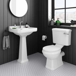 Arezzo Traditional 4-Piece 1TH Bathroom Suite (inc. Chrome Lever)