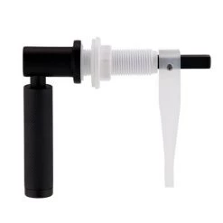 Arezzo Wall Hung Countertop Basin Unit with Toilet - Pink with Industrial Style Black Handle -Bathroom Suites Sales AZPK6CTBS d5 460