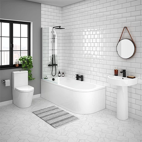 Arezzo Modern 1700 Shower Bath Suite 1 Arezzo Modern 1700 Shower Bath Suite