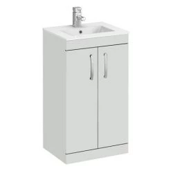 Brooklyn Grey Mist Small 4-Piece Suite -Bathroom Suites Sales B4PDG nd1 460