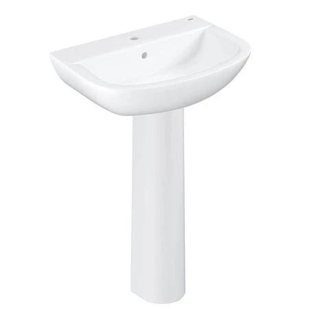 Grohe Bau 4-Piece Bathroom Suite (Basin + Rimless Close Coupled Toilet) 2 Grohe Bau 4-Piece Bathroom Suite (Basin + Rimless Close Coupled Toilet) - Image 2