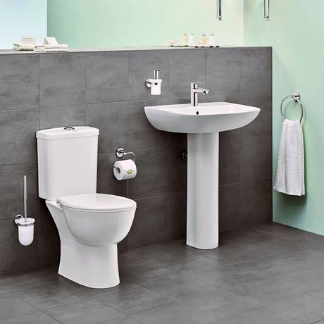 Grohe Bau 4-Piece Bathroom Suite (Basin + Rimless Close Coupled Toilet) 4 Grohe Bau 4-Piece Bathroom Suite (Basin + Rimless Close Coupled Toilet) - Image 4