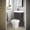 Brooklyn 500mm Hacienda Black 2-In-1 Combined Wash Basin & Toilet