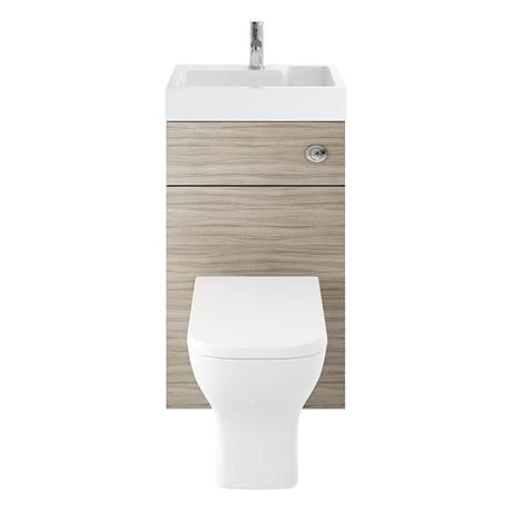 Brooklyn 500mm Driftwood 2-In-1 Combined Wash Basin & Toilet 4 Brooklyn 500mm Driftwood 2-In-1 Combined Wash Basin & Toilet - Image 4