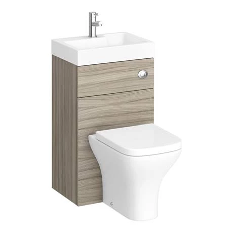 Brooklyn 500mm Driftwood 2-In-1 Combined Wash Basin & Toilet 5 Brooklyn 500mm Driftwood 2-In-1 Combined Wash Basin & Toilet - Image 5