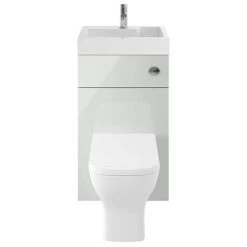 Brooklyn 500mm Grey Mist 2-In-1 Combined Wash Basin & Toilet -Bathroom Suites Sales BCOMGM d2 460