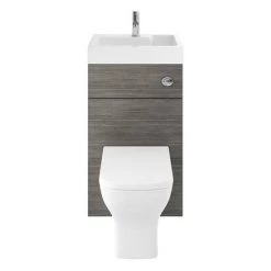 Brooklyn 500mm Grey Avola 2-In-1 Combined Wash Basin & Toilet -Bathroom Suites Sales BCOMGRY d1 460