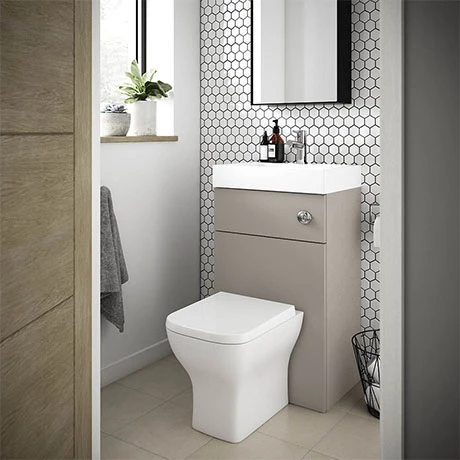 Brooklyn 500mm Stone Grey 2-In-1 Combined Wash Basin & Toilet 1 Brooklyn 500mm Stone Grey 2-In-1 Combined Wash Basin & Toilet