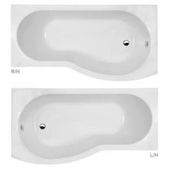 Brooklyn Gloss Grey Bathroom Suite + B-Shaped Bath -Bathroom Suites Sales BGGBS d3 460