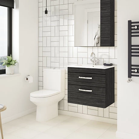 Brooklyn Black Cloakroom Suite (Wall Hung Vanity + Toilet) 1 Brooklyn Black Cloakroom Suite (Wall Hung Vanity + Toilet)