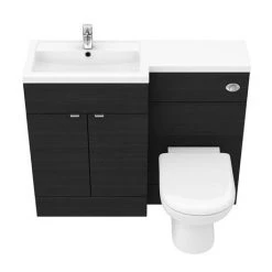 Brooklyn Black 1100mm Combination Furniture Pack -Bathroom Suites Sales BK1100BLK D2 460