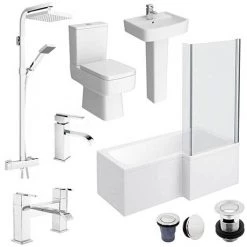 Bliss L-Shaped 1600 Complete Bathroom Package