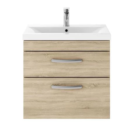 Brooklyn Natural Oak Cloakroom Suite (Wall Hung Vanity + Toilet) 3 Brooklyn Natural Oak Cloakroom Suite (Wall Hung Vanity + Toilet) - Image 3