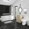 Brooklyn Natural Oak Bathroom Suite + B-Shaped Bath