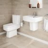 Brooklyn 4-Piece Modern Bathroom Suite (with Semi Pedestal)