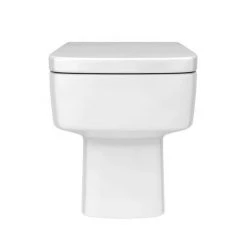 Brooklyn White Gloss Combined Two-In-One Wash Basin, Toilet & Flush Plate (500mm wide x 300mm) -Bathroom Suites Sales BRKCOMBWC d5 460