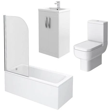 Brooklyn White Gloss Small Bathroom Suite 5 Brooklyn White Gloss Small Bathroom Suite - Image 5