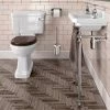 Burlington Cloakroom Slimline Toilet + Edwardian Basin inc. Wash Stand