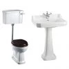 Burlington Low Level WC inc. Edwardian Large Basin & Pedestal - Various Tap Hole Options