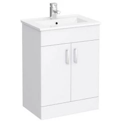 Bianco Gloss White Floorstanding Vanity Unit + Close Coupled Toilet -Bathroom Suites Sales Bianco Gloss White Floorstanding Vanity Unit with Close Coupled Toilet new detail2 460