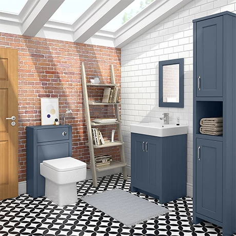 Chatsworth 3-Piece Traditional Blue Bathroom Suite 1 Chatsworth 3-Piece Traditional Blue Bathroom Suite