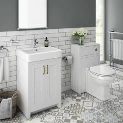 Bathroom Suites Sales 19 Chatsworth Traditional White Sink Vanity Unit + Toilet Package
