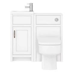 Chatsworth Traditional Cloakroom Vanity Unit Suite - White -Bathroom Suites Sales C900WHT n d1 460