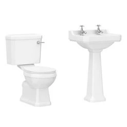 Nuie Carlton 4-Piece Traditional 2TH Bathroom Suite - 560mm Basin -Bathroom Suites Sales CAR04 n d5 460