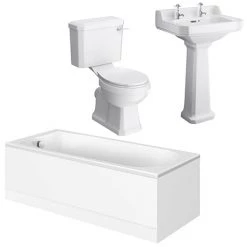 Carlton Traditional Bathroom Suite with Bath Panels (1700 x 700mm)