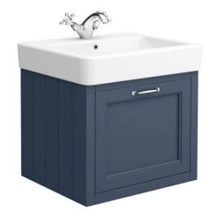 Chatsworth Blue Cloakroom Suite (Wall Hung Vanity Unit + Close Coupled Toilet) -Bathroom Suites Sales CBLWHS d4 460