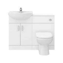 Cove Vanity Unit Cloakroom Suite + Basin Mixer Tap (W1050 x D300mm) -Bathroom Suites Sales CCS TAP nw d4 460