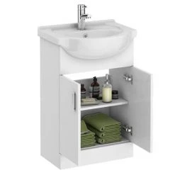 Cove Vanity Unit Cloakroom Suite + Basin Mixer Tap (W1050 x D300mm) -Bathroom Suites Sales CCS TAP nw d7 460