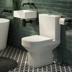 Cubetto Cloakroom Suite 0TH (Basin + Close Coupled Toilet)