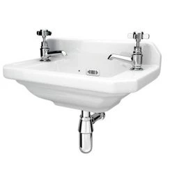 Carlton Traditional Cloakroom Suite - Close Couple Toilet & Wall Hung Basin -Bathroom Suites Sales CCTCS n d4 460