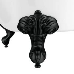 Chatsworth Traditional Shower Bath Suite - 1700mm with Matt Black Grid Screen + Leg Set -Bathroom Suites Sales CHTBLK17 d2 460