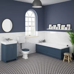 Chatsworth Blue Bathroom Suite incl. 1700 x 700 Bath with Panels