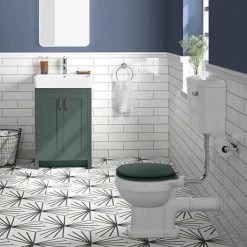 Chatsworth Green Bathroom Suite incl. 1700 x 700 Bath with Panels -Bathroom Suites Sales CHTBSGRN d5 460